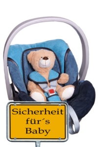 Teddy im Kindersitz - Sicherheit